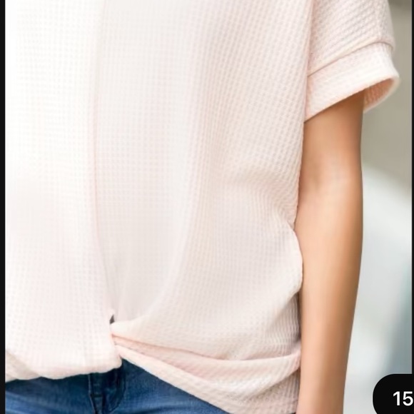 Peach waffle knit top - Picture 5 of 5